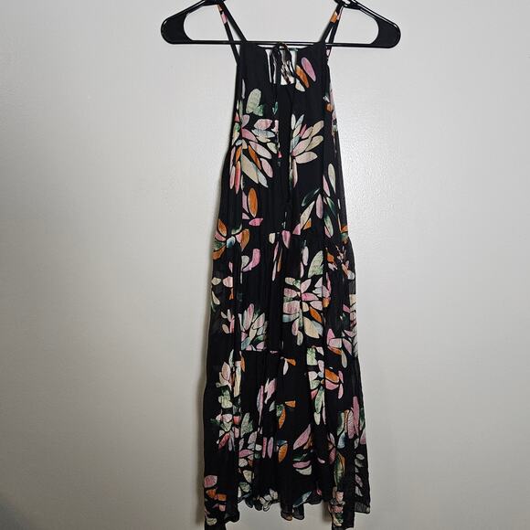 Frnch Paris Silk Blend Floral Halter Dress Sz Medium - Picture 8 of 14